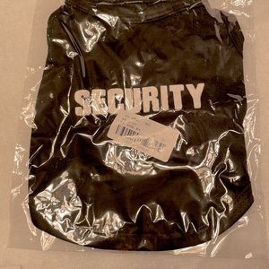 Doggie muscle shirt. “Security”